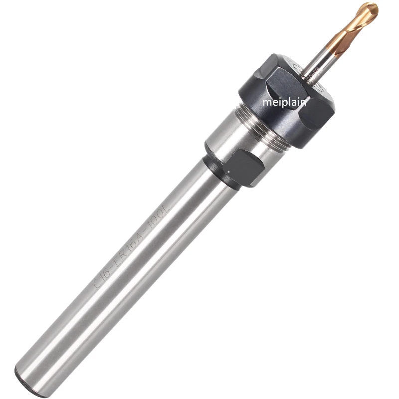 C16-ER16A-100L Collet Chuck Holder CNC Milling Extension Rod Straight Shank er collets extension bar