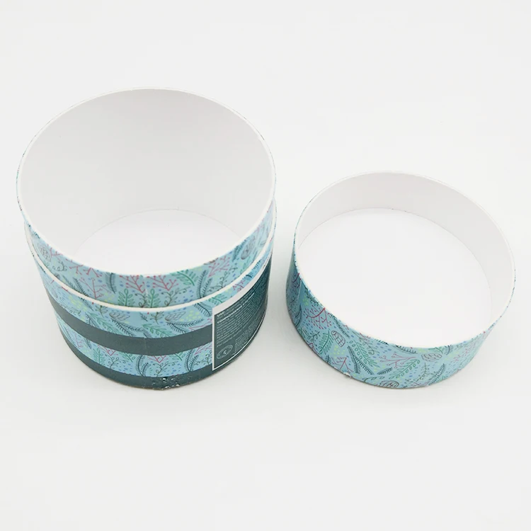 Custom Printed Essential Oil Storage Tube Packaging Rigid Paper Cardboard Luxury Round Gift Cylinder Perfume Box With Lid
