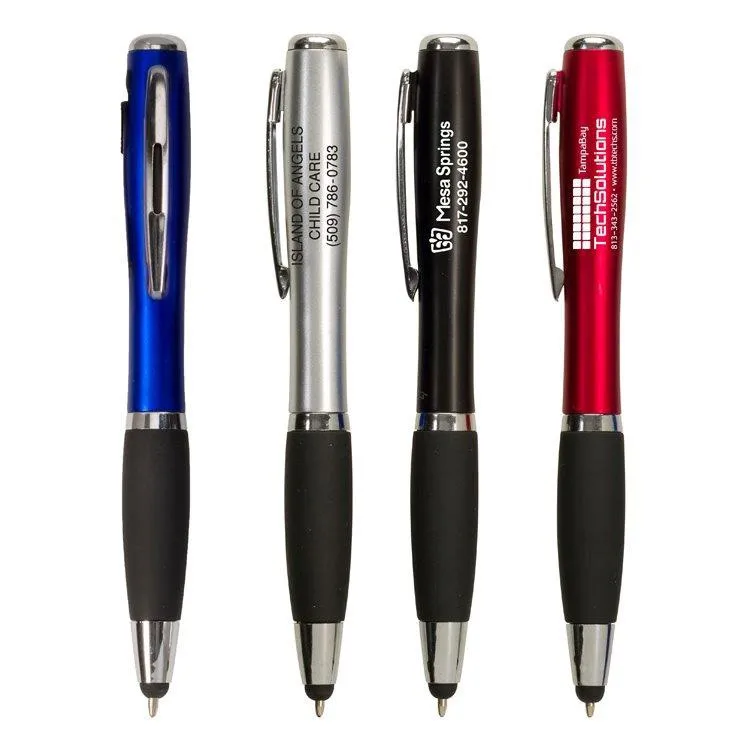 Customized Plastic Ball Pen With Stylus