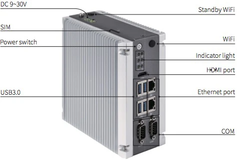 Nodka aluminum alloy win 10 mini pc J3355 CPU fanless industrial computer