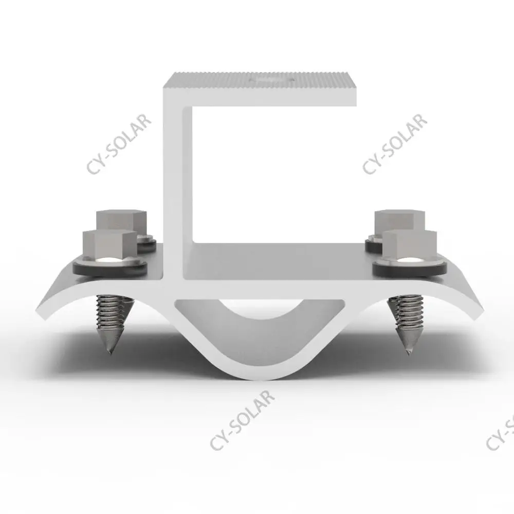 Aluminum Clamp Roof, Solar Tin Roof Clamp for Corrugated Metal for Home Soalr Panel Bracket CY Solar Standing Seam Metal Roof CE