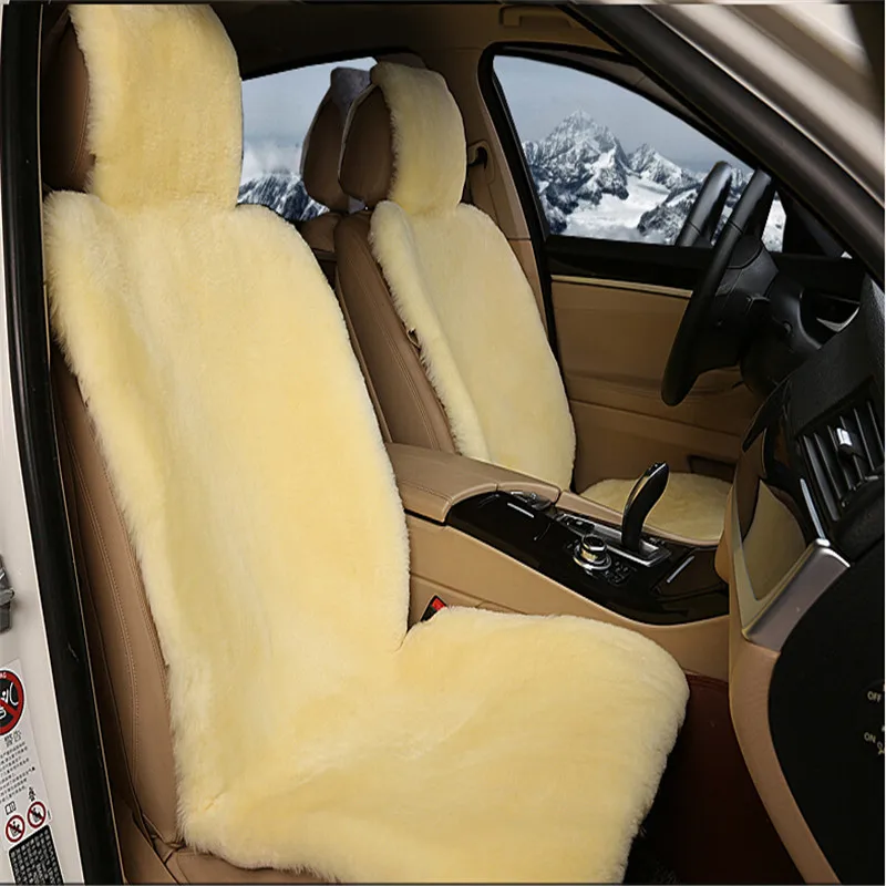 Genuine australian pink shorn fleece sheepskin fur car seat cover lambskin cushion