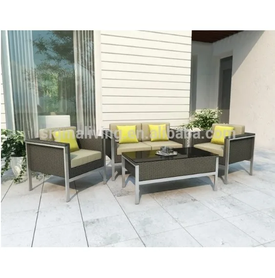 Most popular outdoor furniture morden style rattan patio sofa set
