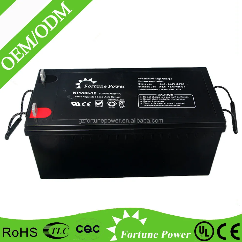 
Maintenance Free solar battery 12V200AH used for solar power system 