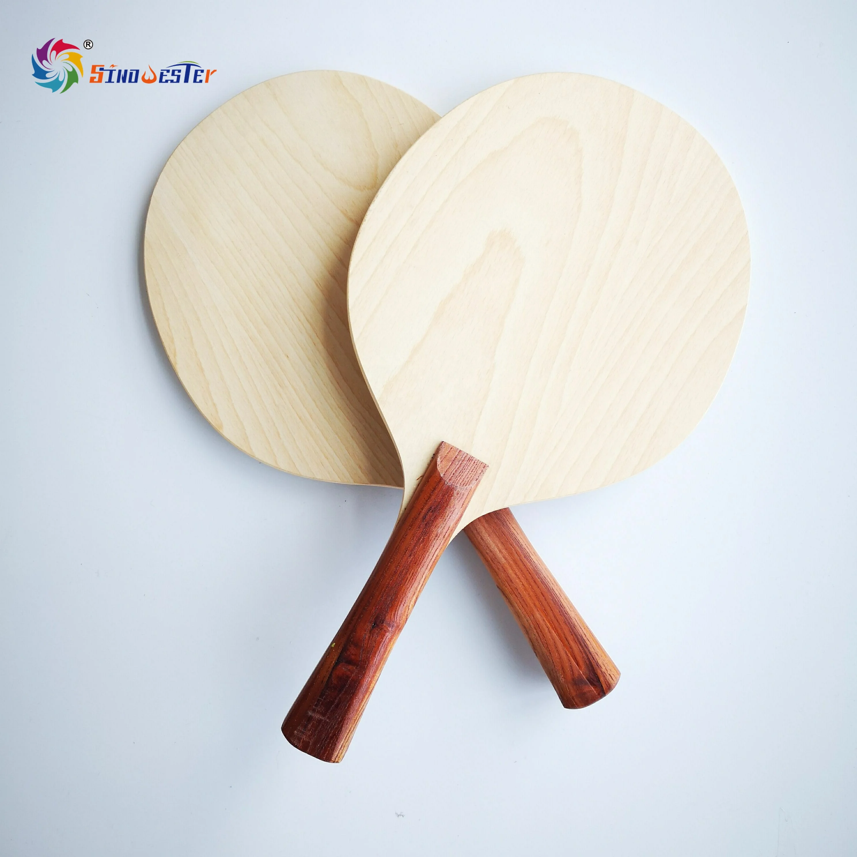 
Eco-friendly Natural Wood Color Adult Beach Tennis Racket for Beach Bat Club 