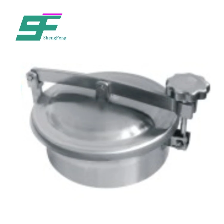 ShengFeng SS304 or SS316L Non-Pressure Stainless Steel Sanitary Round Manhole Cover