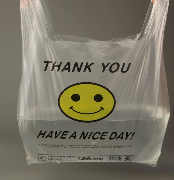 
Biodegradable Gravure Printed Plastic Custom logo shopping bag 
