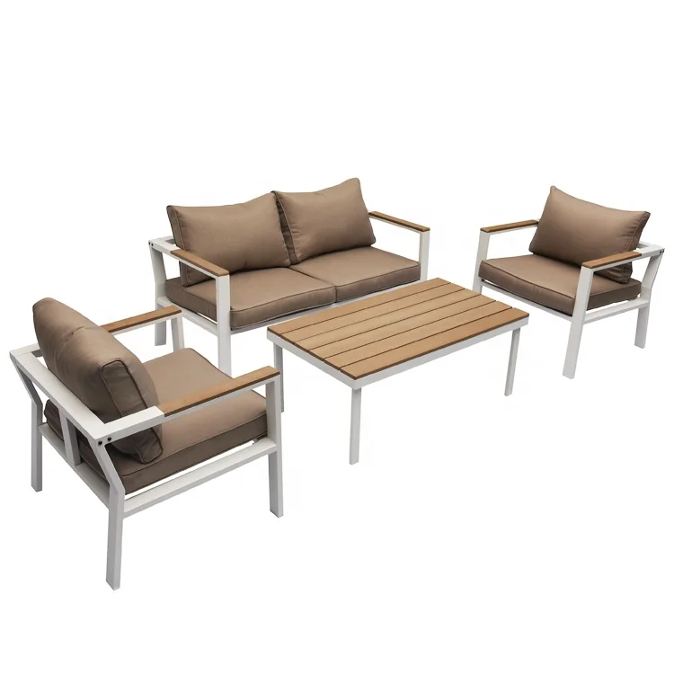 Outdoor Sofa Furniture White Aluminum Frame Outdoor Furniture Aluminium Set