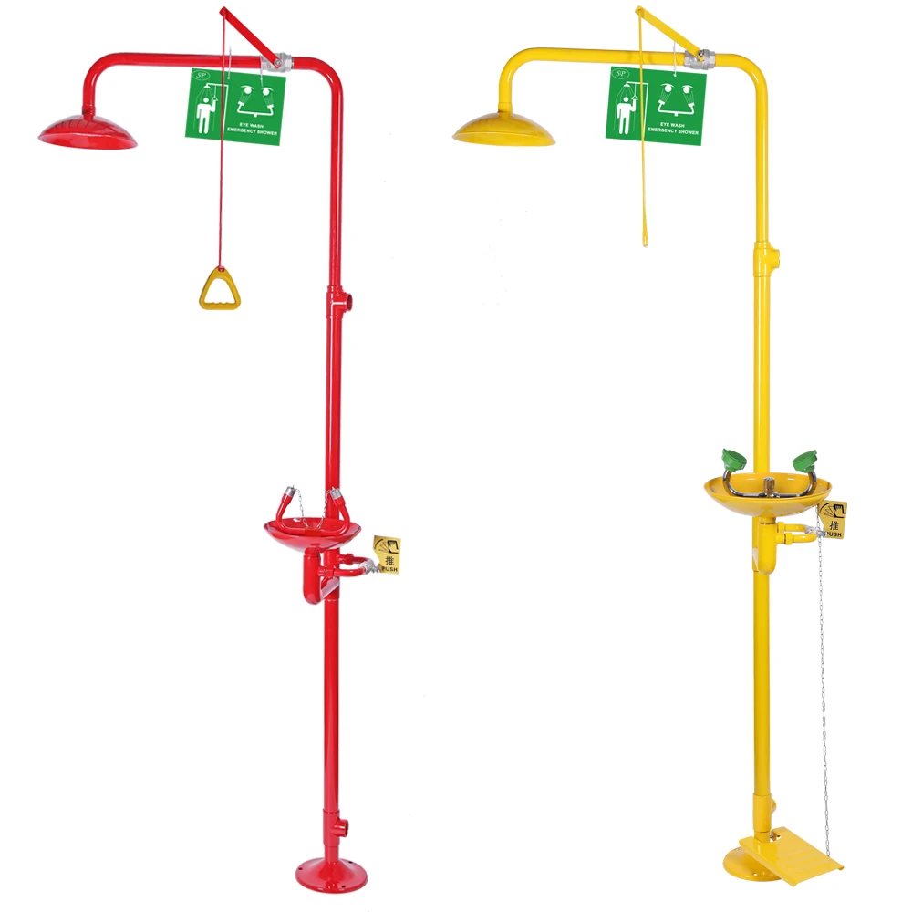 Safety Emergency Shower Combination Stainless Steel Eye Wash Station