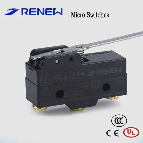 RZ-15GW-B3 long hinge lever micro switch electrical micro switch