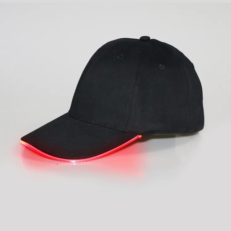 6 Colors LED Light Flash Baseball Cap Fashion LED Lighted Glow Club Party Sports Athletic Black Fabric Travel Hat Baseball Cap