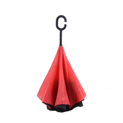 reverse umbrella Rainbow full print inside double layer c handle custom logo print for promotion gift reverse inverted umbrella