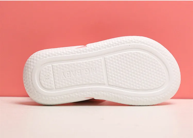 
PDEP children kids summer beach slip on flats sandals school roman breathable little girls pink fashion shoes footwear 