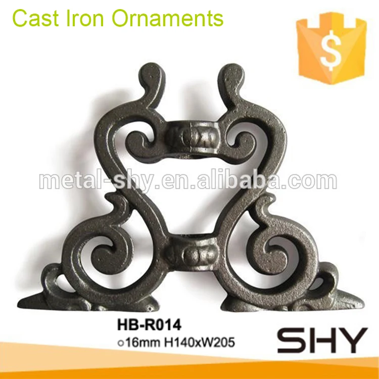 Decorative wrought iron flower leaves metal for wall gate fence
