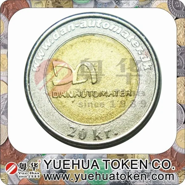 Cheap custom high quality metal brass token coin