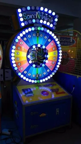 Hotselling Spin N Win Coin Operated Arcade  Amusement Lottery Ticket Game Machine For Sale