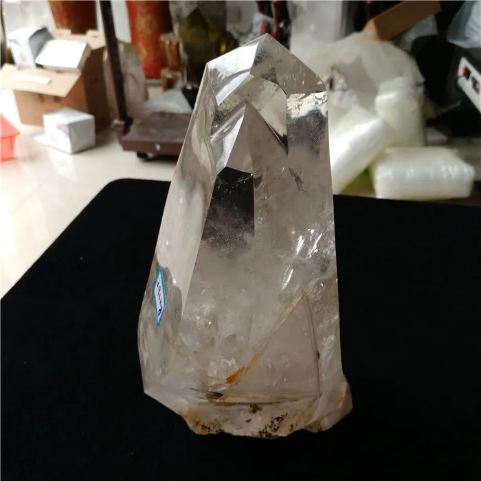 Natural rock quartz crystal wands clear crystal engraved points prism