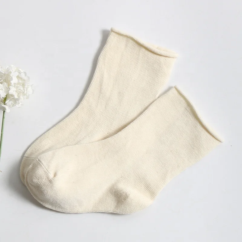Зимние плотные Дышащие Детские высококачественные органические детские носки цветные хлопковые теплые мягкие простые детские носки