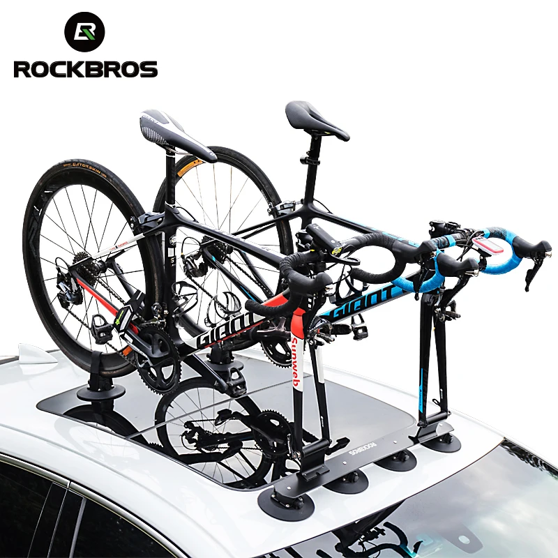 ROCKBROS Bicycle sucti Rack BIke Car Carrier Quick-release Alloy Fork Car Bike Block Alloy Mount For 3 MTB Road Bike Accessories