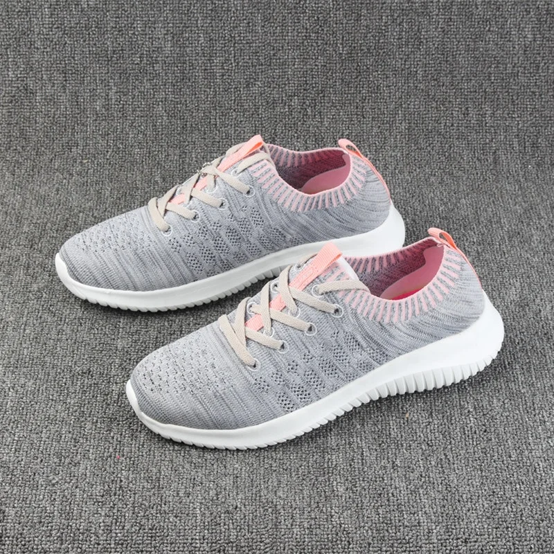 New wholesale Woven mesh surface casual EVA running shoes women sports shoes