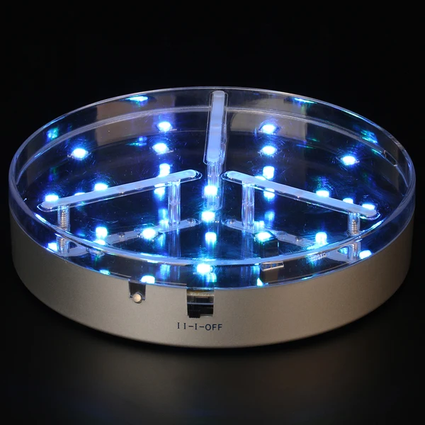 KITOSUN 6inch Remote Controlled RGB Rechargeable Round LED Centerpiece Light Base Coaster for Smoking Shisha Hookah Lighting