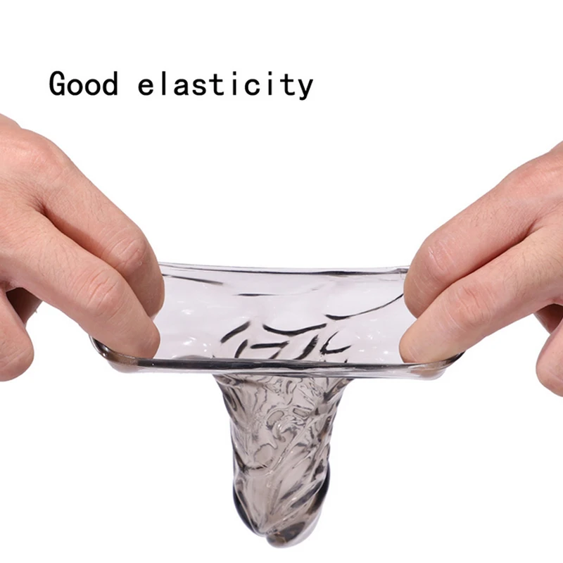 Good quality soft crystal penis sleeve condom for men sex toy