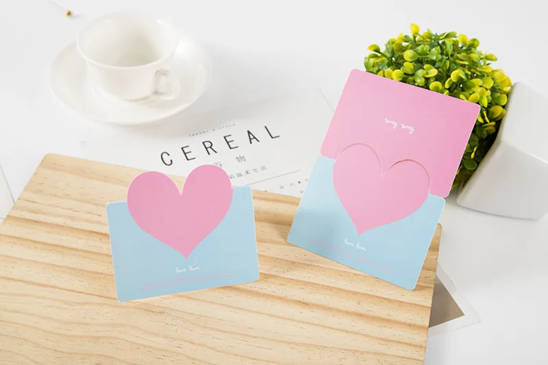 Valentine Cards Heart Pattern Love Cards Romantic Greeting Cards with Red Envelopes For Valentines Day