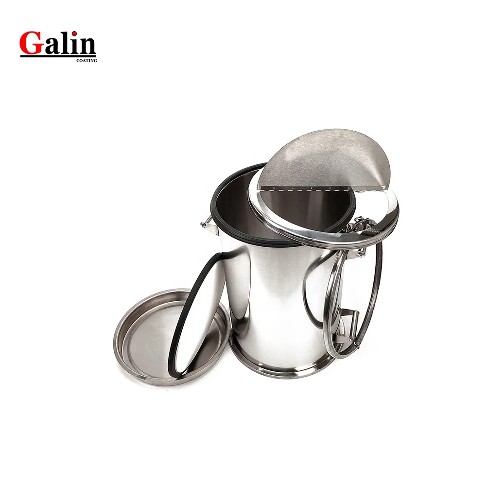 55 L stainless steel material powder coating hopper and bucket  for lab powder coating machine