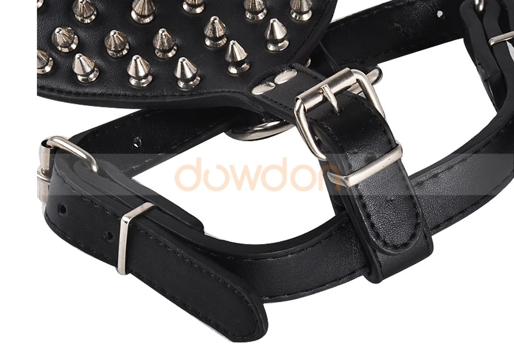 Fashion Leather Spiked Dog Harness for Pitbulls