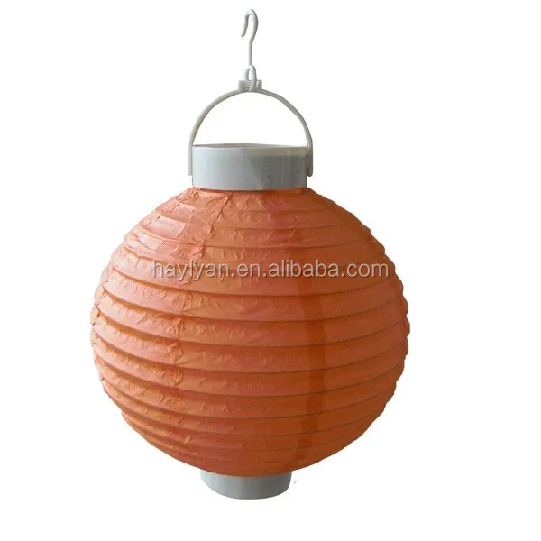 
Round stripped rice paper lantern battery operated lantern 