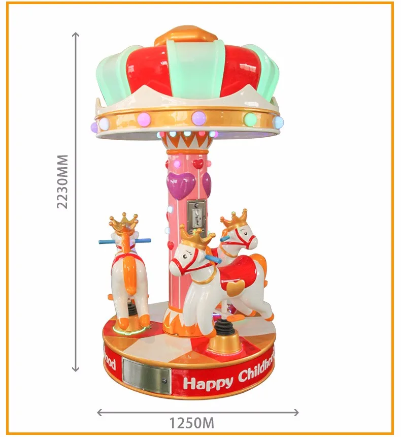 3 мест мини-карусель для парка развлечений электронном оборудовании работающие от монет Детские игровой автомат продажи