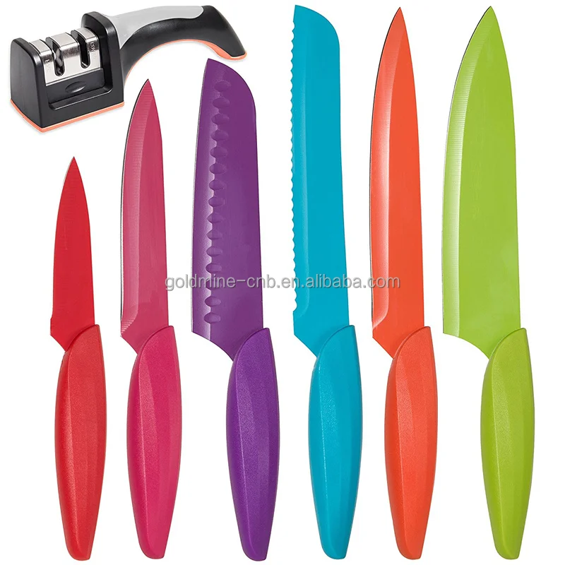 
Color Coded Kitchen Knives with Soft-touch Handles 