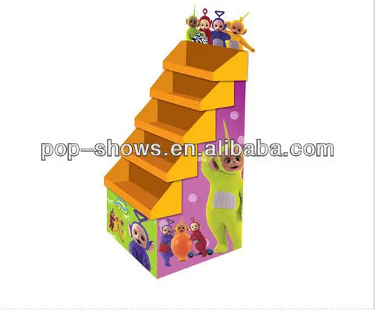 Supermarket Potato Chips Cardboard Display Stand Rack