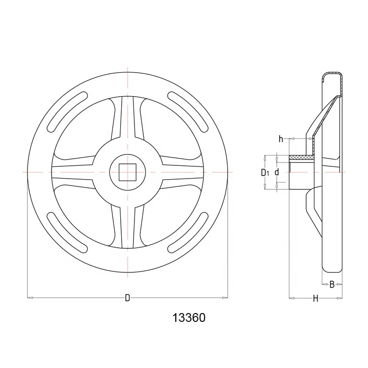 China factory stainless steel handwheel aluminium handwheel