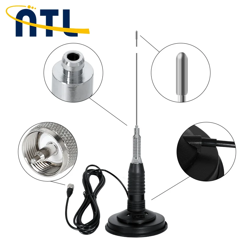 
27MHz Mobile Car Auto CB Two Way Radio Antenna Wireless VHF Magnetic Antenna 