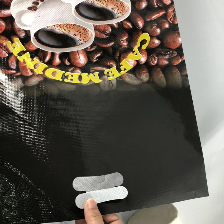 Cameroon 10kg recycled bopp woven coffee bean packaging bag ,plastic empty pp sack bags