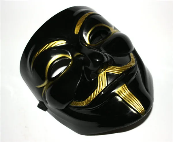 V Vendetta Movie Black Costume Mask Guy Fawkes Anonymous Halloween Party Cosplay