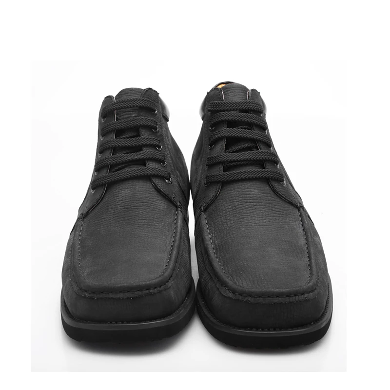 Wholesale Handmade Suede Leather Lace up Elevator Boots Height Increasing 9cm  for Men