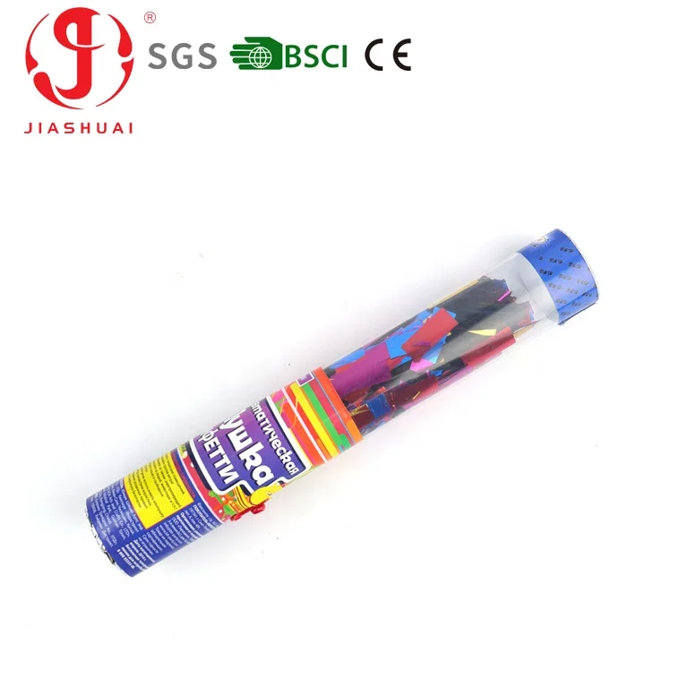 Wholesale Transparent Tube Mini Confetti Cannon Eco-friendly Paper Round Party Compressed Poppers
