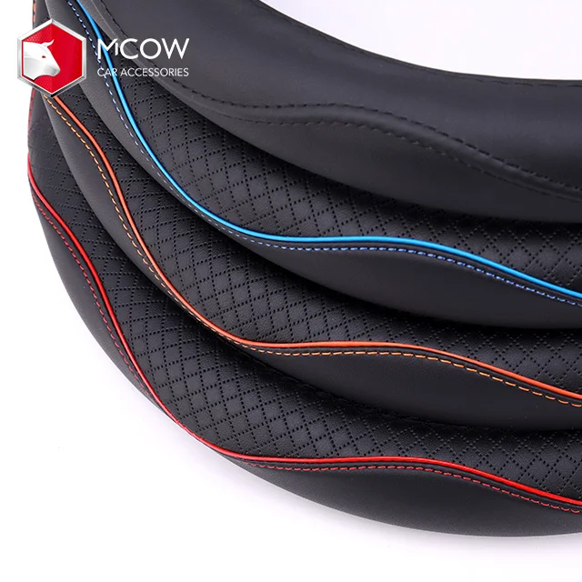 Car Accessories New Product Durable Novelty Design 17 Inch Leather Steering Wheel Cover