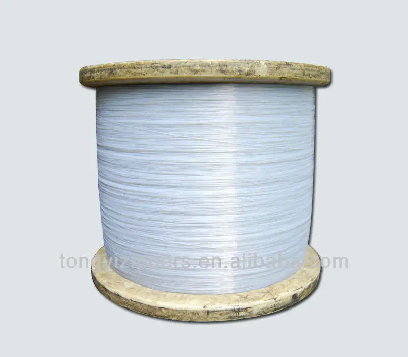 0,68 мм специальная Белая нейлоновая молния зубцы полиэфирная мононить