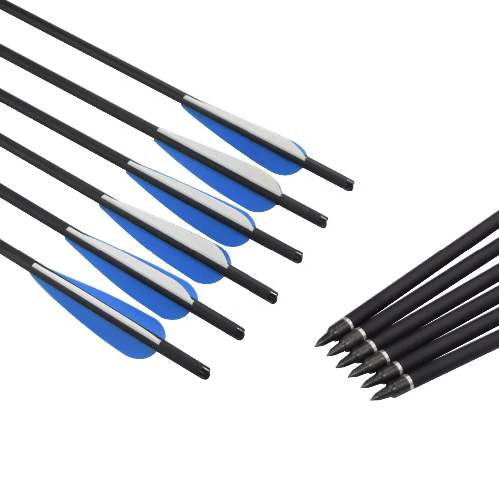 Bow Bolt Fiberglass Arrow Wholesale Blue color for Archery Shooting Hunting Outdoor