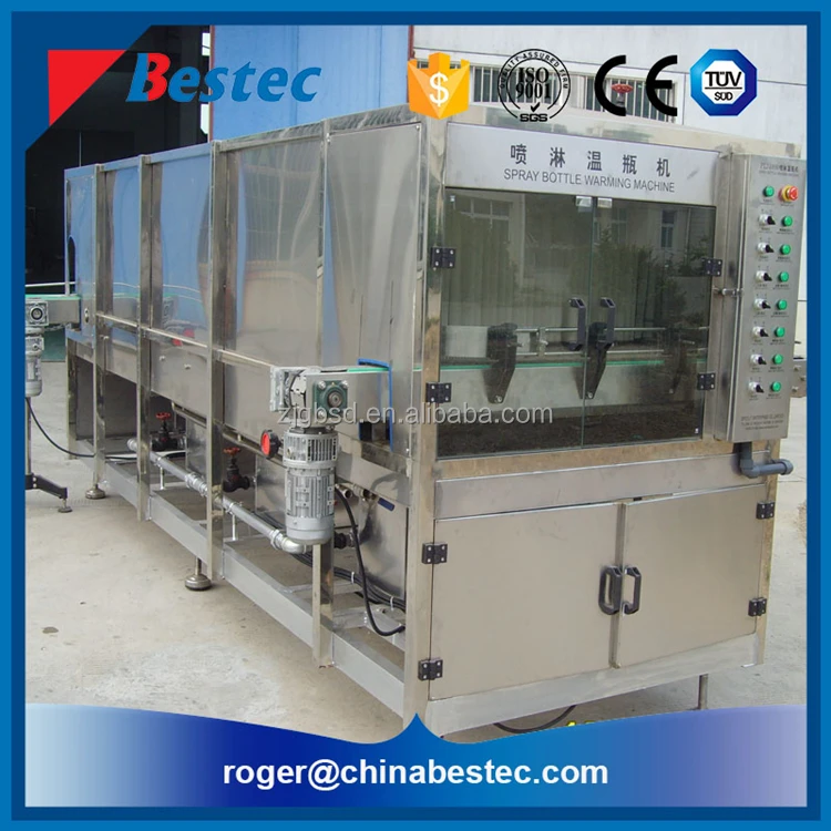 
PET juice bottle cooling tunnel with spray cooler 