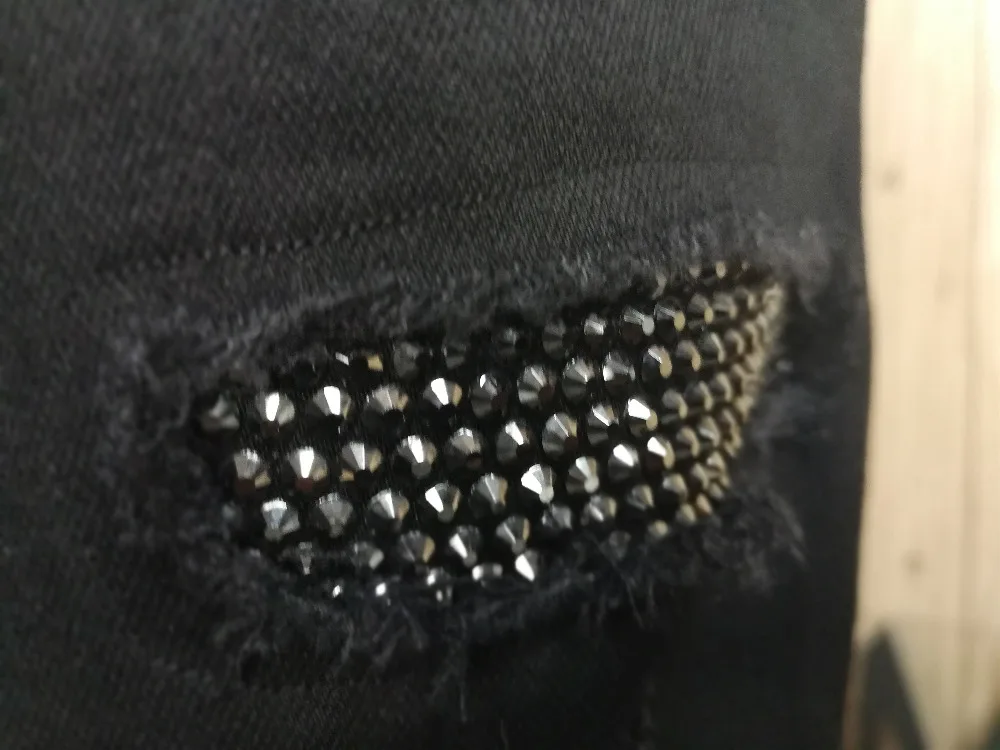 2019 wholesale custom g string spray jersey with jeans skinny ripped with rhinestone mens denim jeans pants men hecho en china