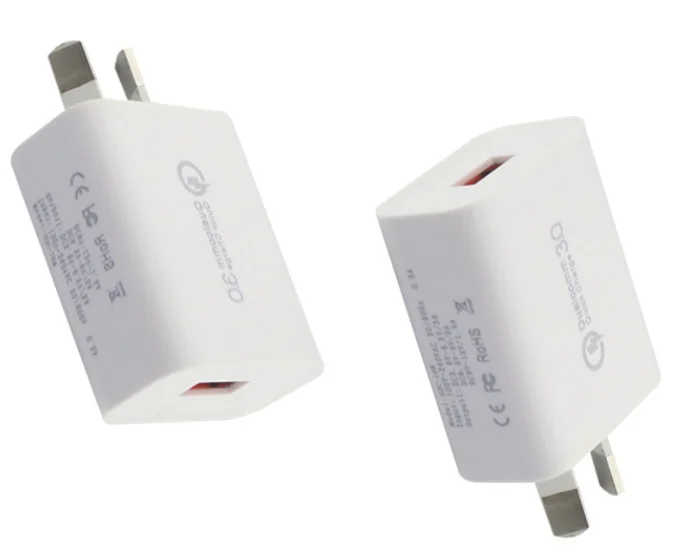 
AU QC 3.0 One Port Fast Charge QC3.0 USB Wall Charger Travel Adapter 