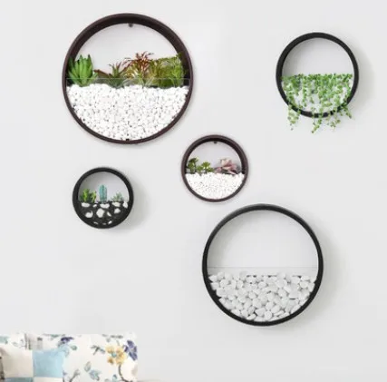 2019 new design DIY hanging planter mental wall shelf art home decoration