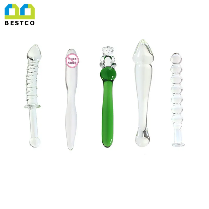 
Crystal Adult Sextoys Huge Butt Anal Plug Sex Toys Glass Double Headed Dildo 