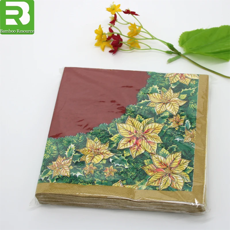 
factory personalized logo printed disposable paper napkin 