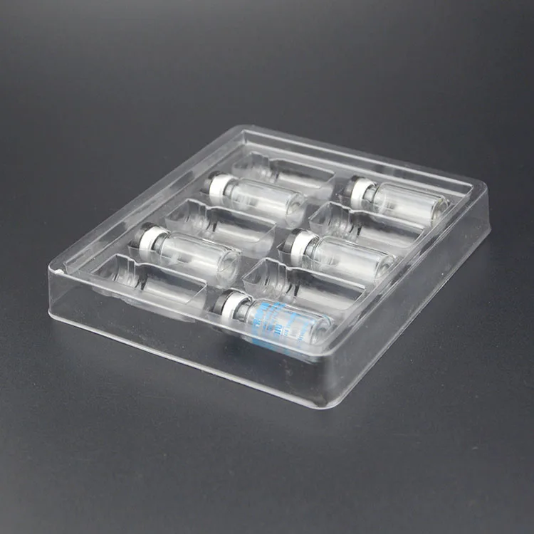 
Biodegradable Ampoule Vial plastic trays packaging PET PVC Flocking tray 