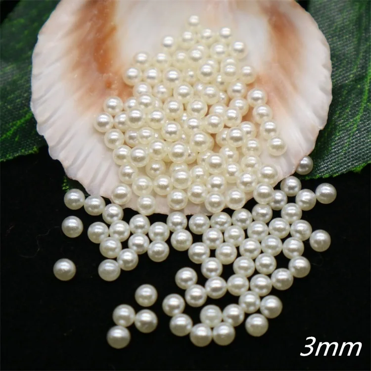 3mm Round Pearl Plastic Beads ABS  Pearl Jewelry Beads